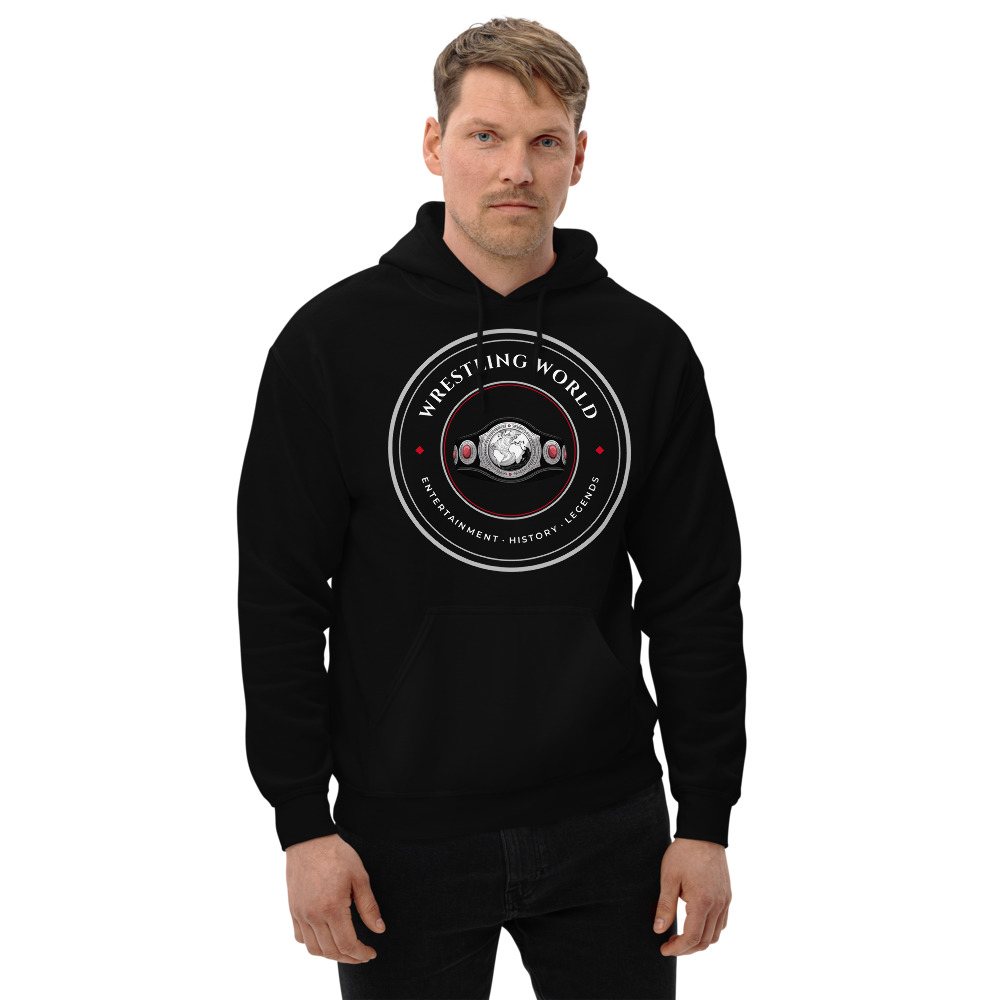 Entertainment Wrestling World Title Belt Crest Hoodie Front
