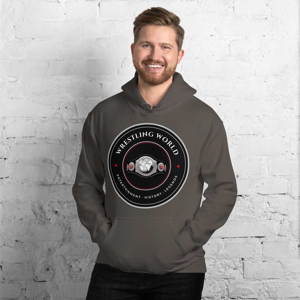 Entertainment Wrestling World Title Belt Crest Hoodie Front