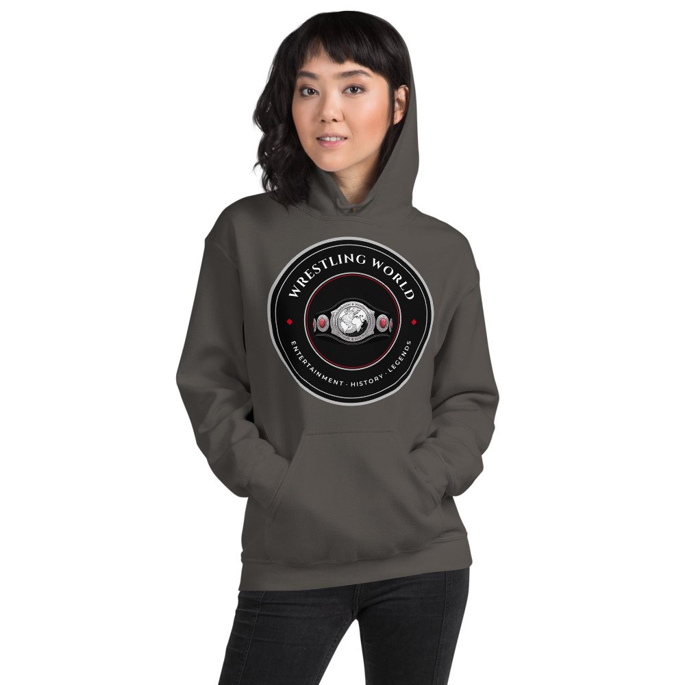 Entertainment Wrestling World Title Belt Crest Hoodie Front