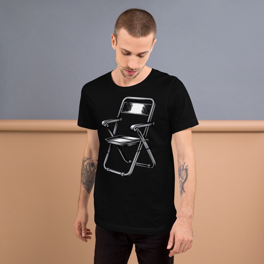 Entertainment Wrestling World Steel Chair Tee Front