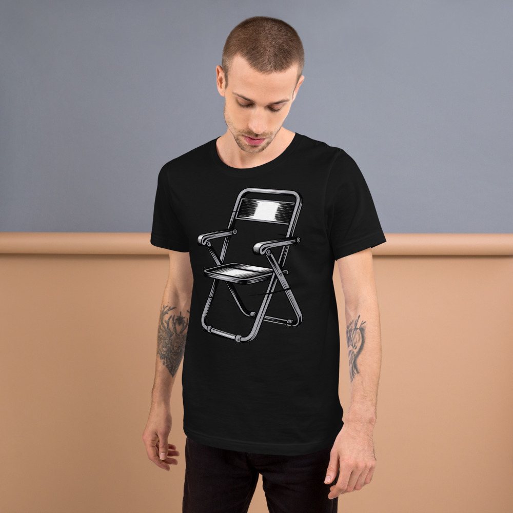 Entertainment Wrestling World Steel Chair Tee Front
