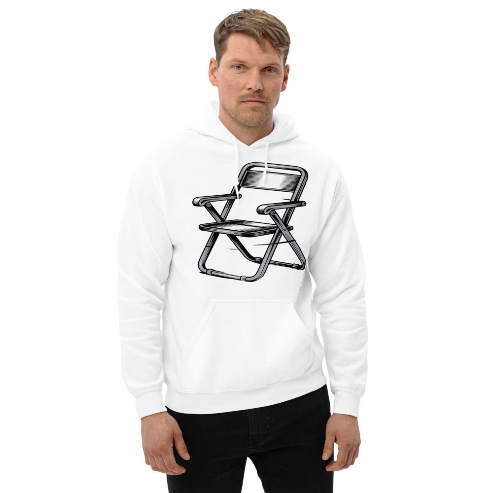 Entertainment Wrestling World Steel Chair Hoodie Front