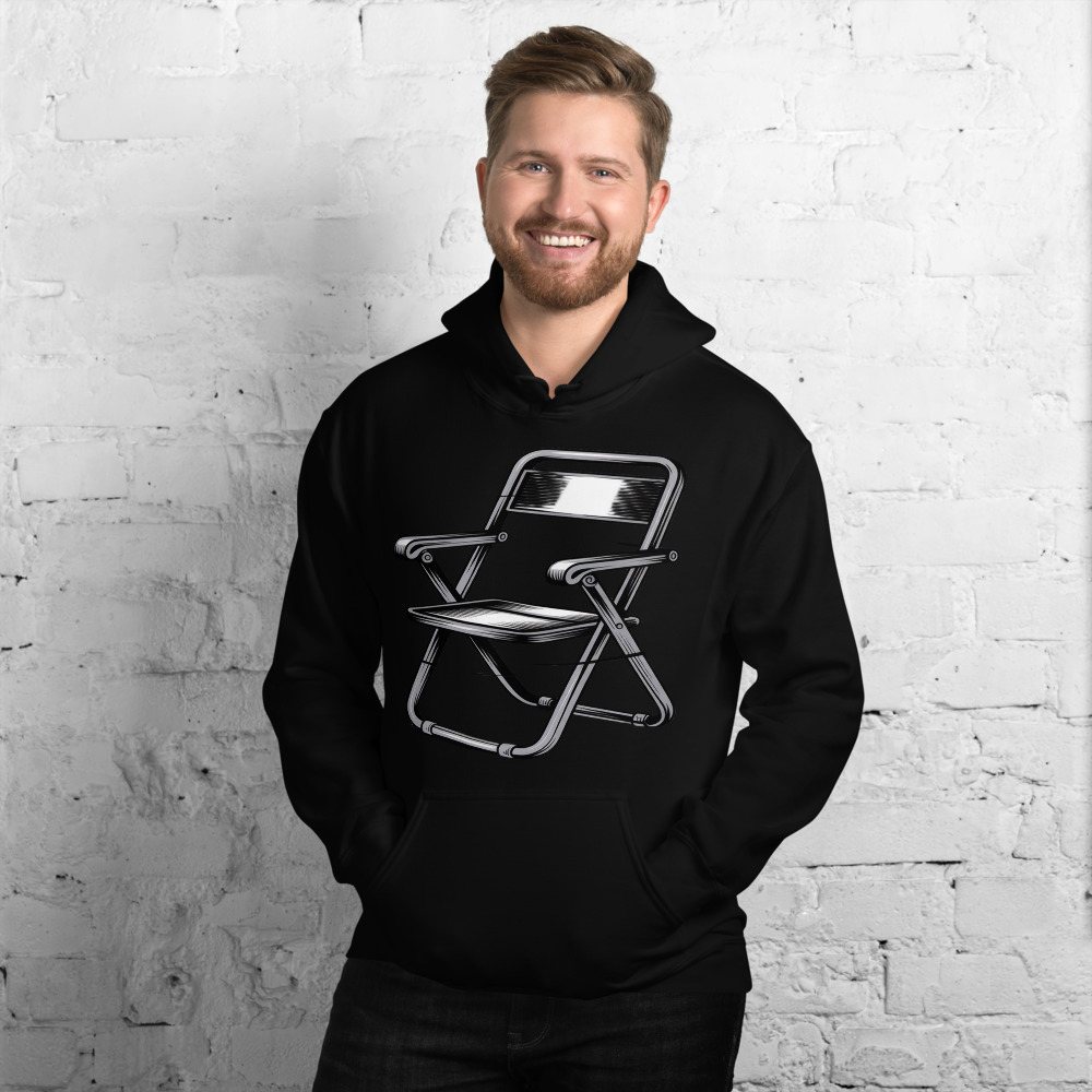 Entertainment Wrestling World Steel Chair Hoodie Front