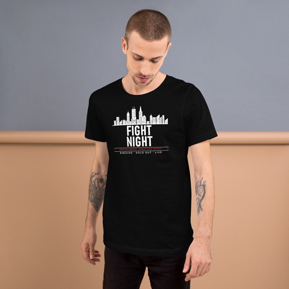 Entertainment Wrestling World Fight Night Badge Tee