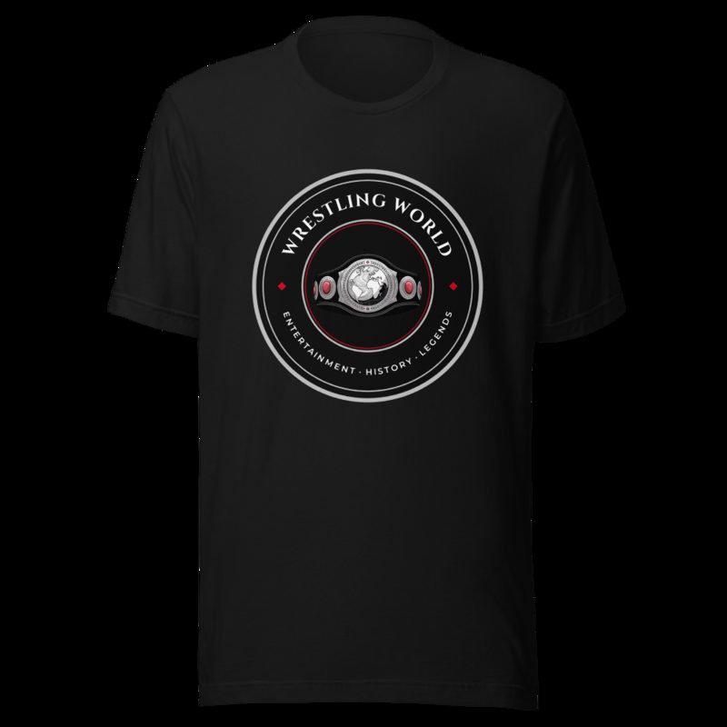 Entertainment Wrestling World Title Belt Crest Tee Black