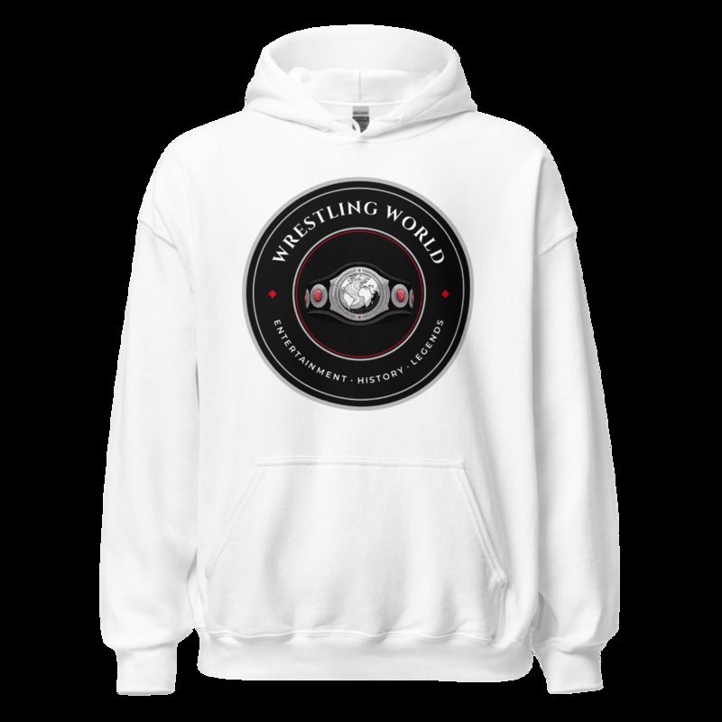 Entertainment Wrestling World Title Belt Crest Hoodie White