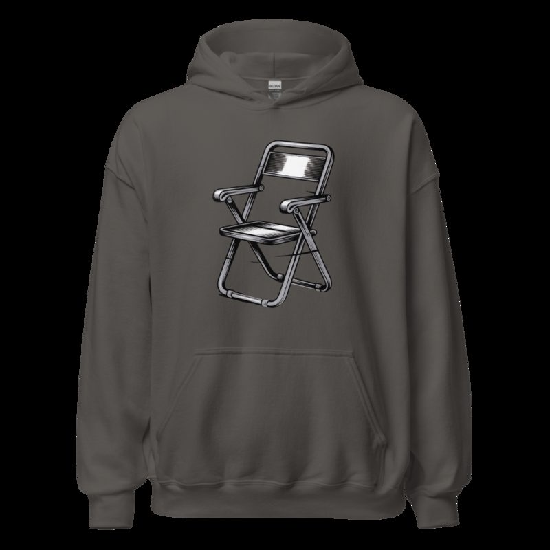 Entertainment Wrestling World Steel Chair Hoodie Charcoal