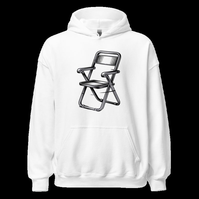 Entertainment Wrestling World Steel Chair Hoodie White