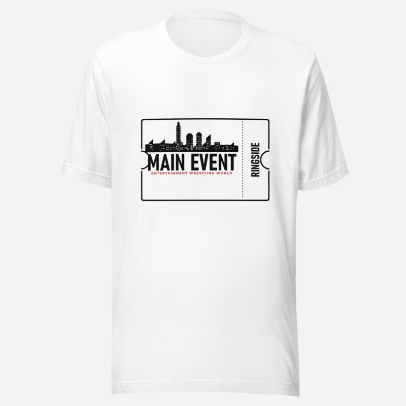 Entertainment Wrestling World Main Event Ticket Tee White