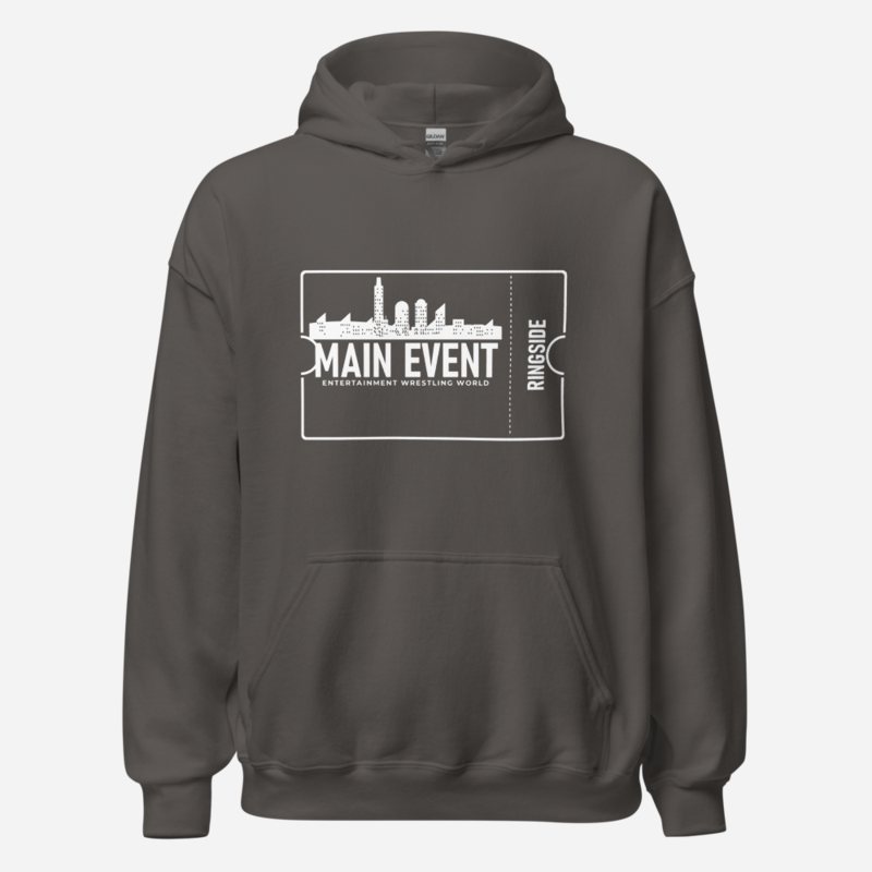 Entertainment Wrestling World Main Event Ticket Hoodie Charcoal
