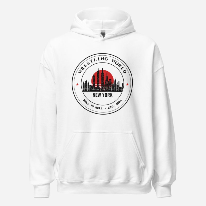 Entertainment Wrestling World Bell To Bell Crest Hoodie in White