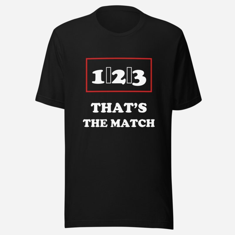 Entertainment Wrestling World One Two Three Tee in Black