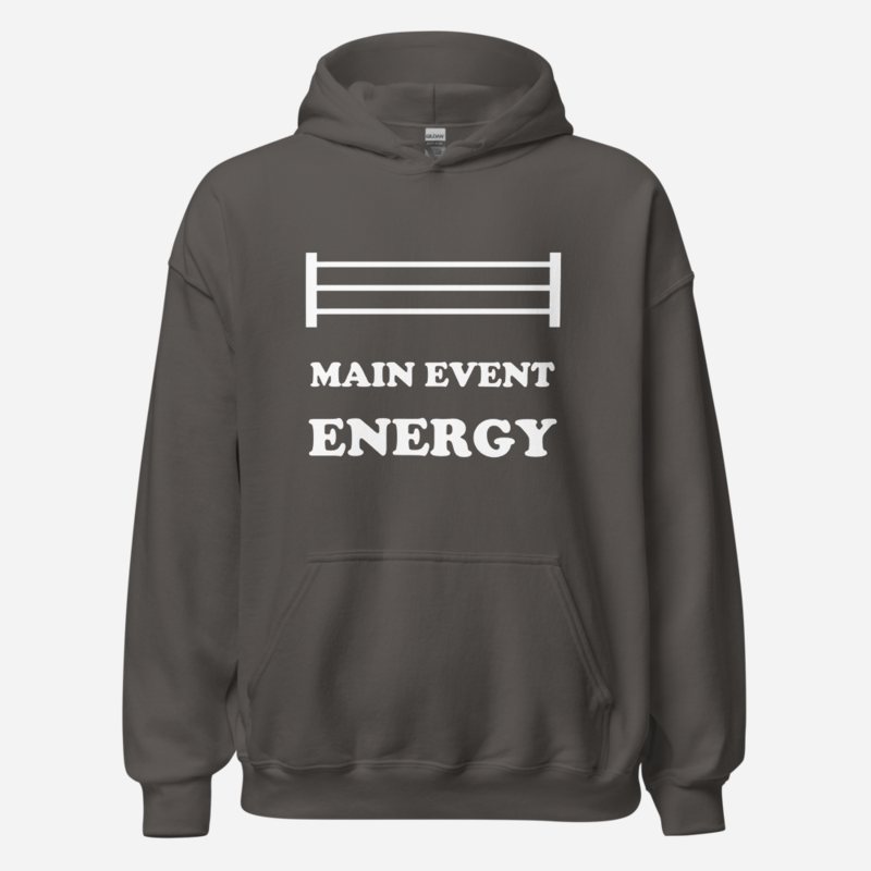 Entertainment Wrestling World Main Event Energy Hoodie Charcoal