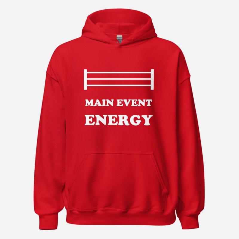 Entertainment Wrestling World Main Event Energy Hoodie in Red