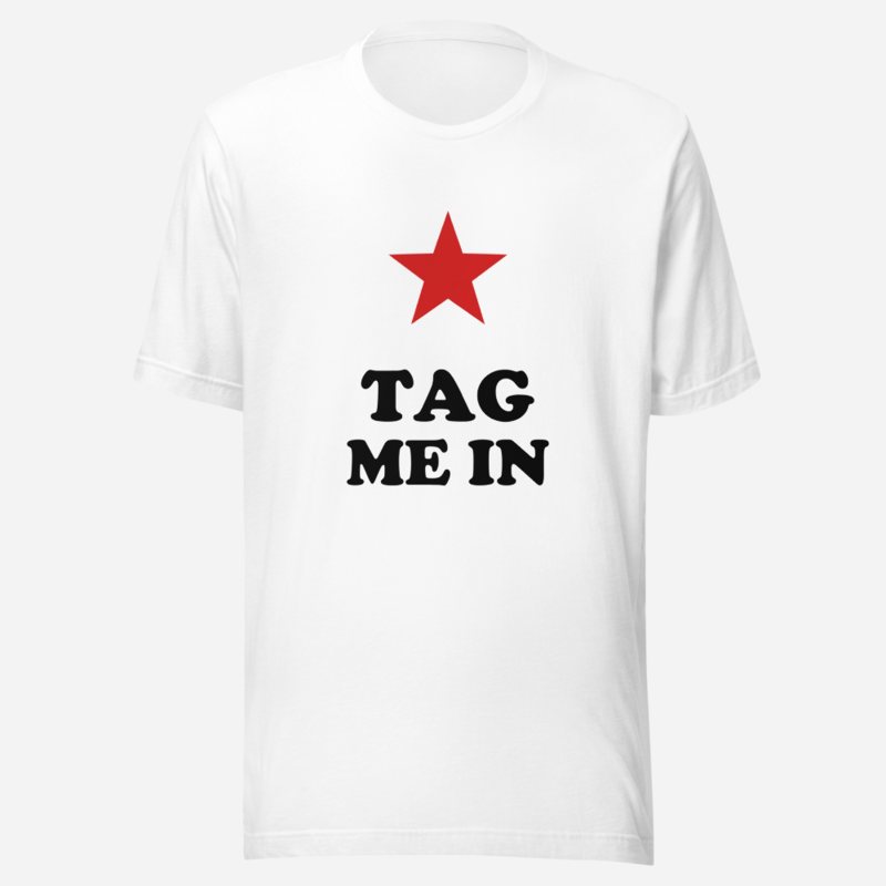 Entertainment Wrestling World Tag Me In Tee in White