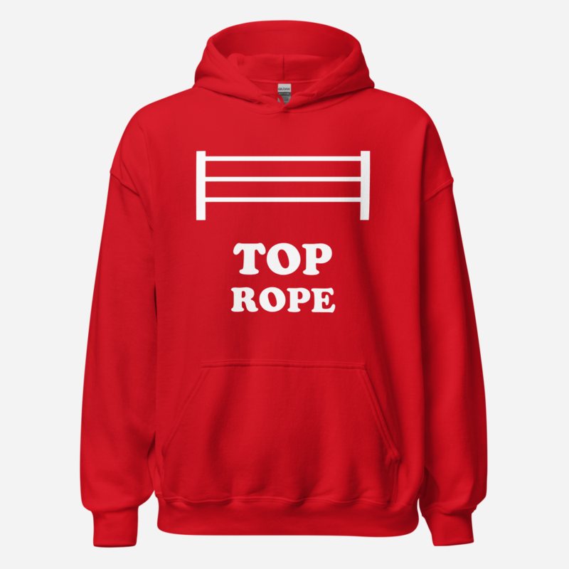 Entertainment Wrestling World Top Rope Hoodie Red
