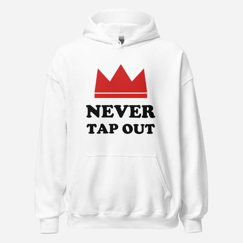 Entertainment Wrestling World Never Tap Out Hoodie in White