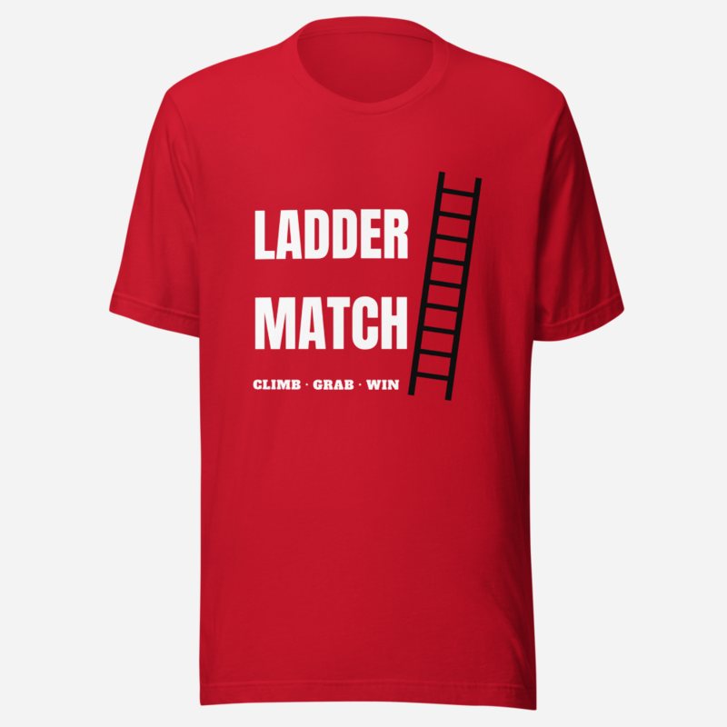 Entertainment Wrestling World Ladder Match Tee Red
