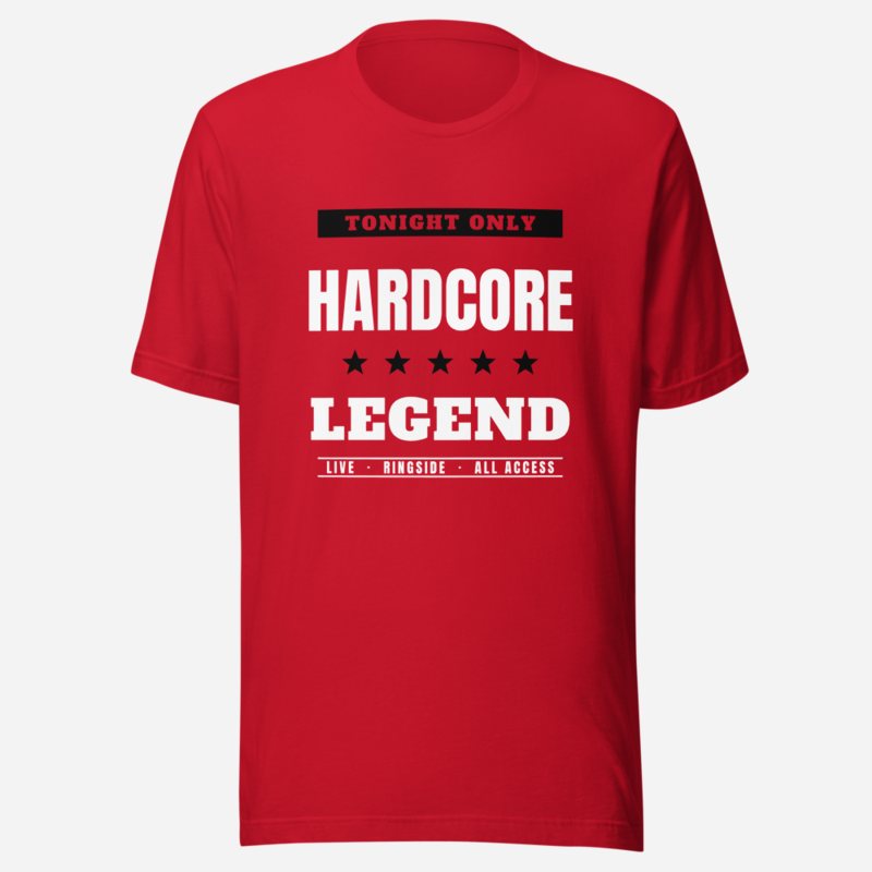 Entertainment Wrestling World Hardcore Legend Tee Red