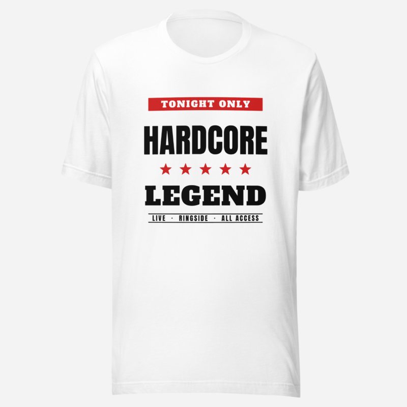 Entertainment Wrestling World Hardcore Legend Tee White