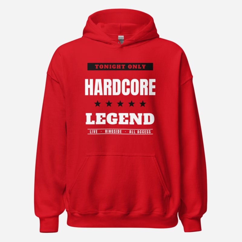Entertainment Wrestling World Hardcore Legend Hoodie Red
