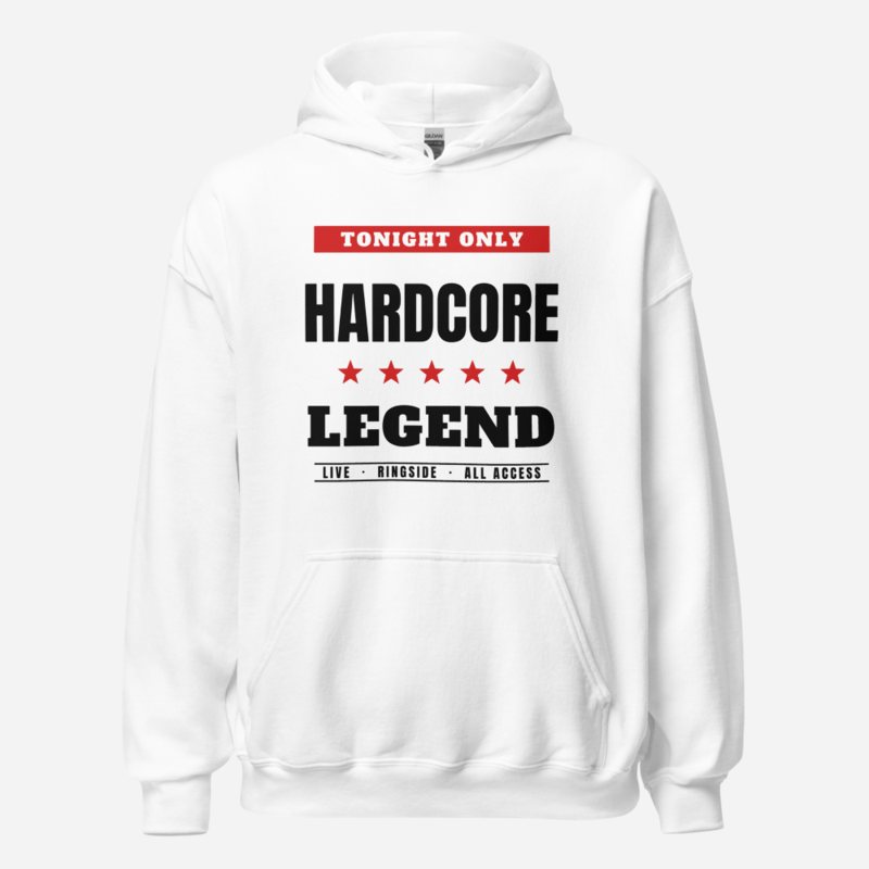 Entertainment Wrestling World Hardcore Legend Hoodie White