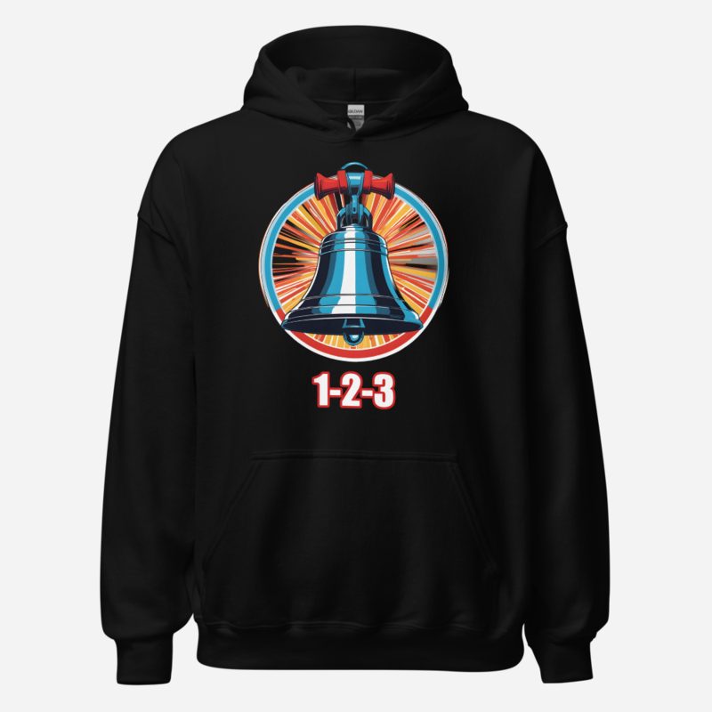 Entertainment Wrestling World 1 2 3 Bell Hoodie in Black