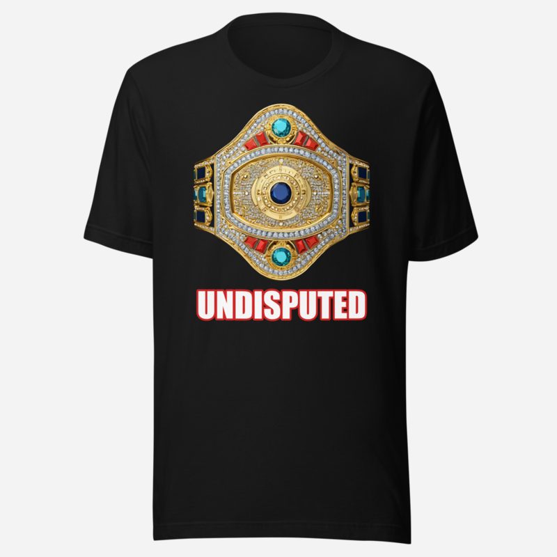 Entertainment Wrestling World Undisputed Belt Tee in Black