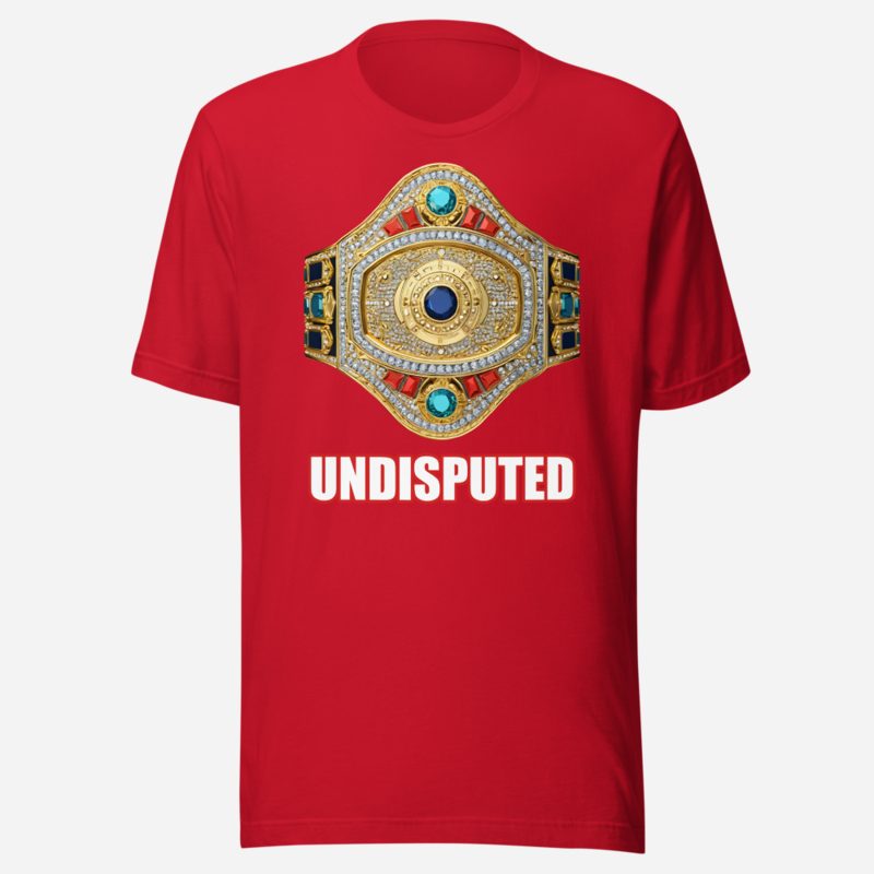 Entertainment Wrestling World Undisputed Belt Tee in Red
