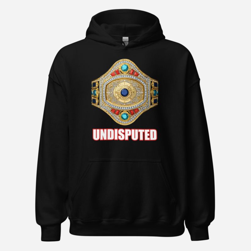 Entertainment Wrestling World Undisputed Belt Hoodie in Black
