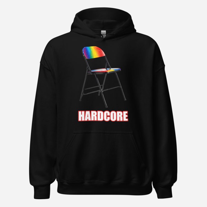 Entertainment Wrestling World Hardcore Chair Hoodie in Black
