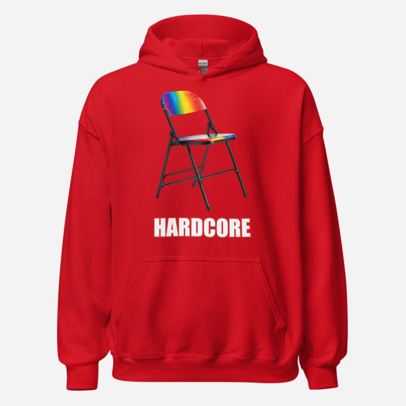 Entertainment Wrestling World Hardcore Chair Hoodie in Red