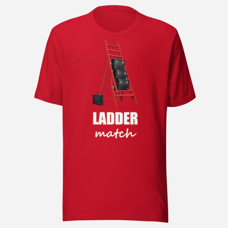 Entertainment Wrestling World Ladder Match Premium Tee in Red