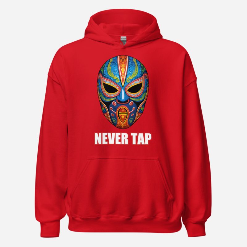 Entertainment Wrestling World Never Tap Mask Hoodie Red
