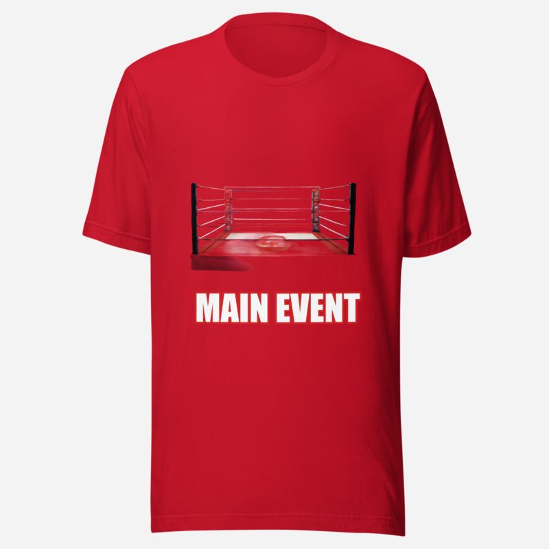 Entertainment Wrestling World Main Event Ring Tee Red